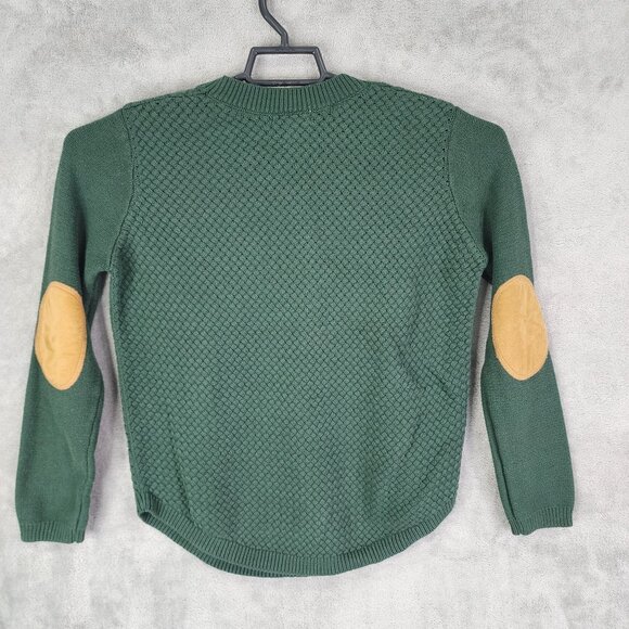 Womens Green August Mist Sweater w/ Elbow Patches Long Sleeve Crew Neck Size M - Picture 7 of 10